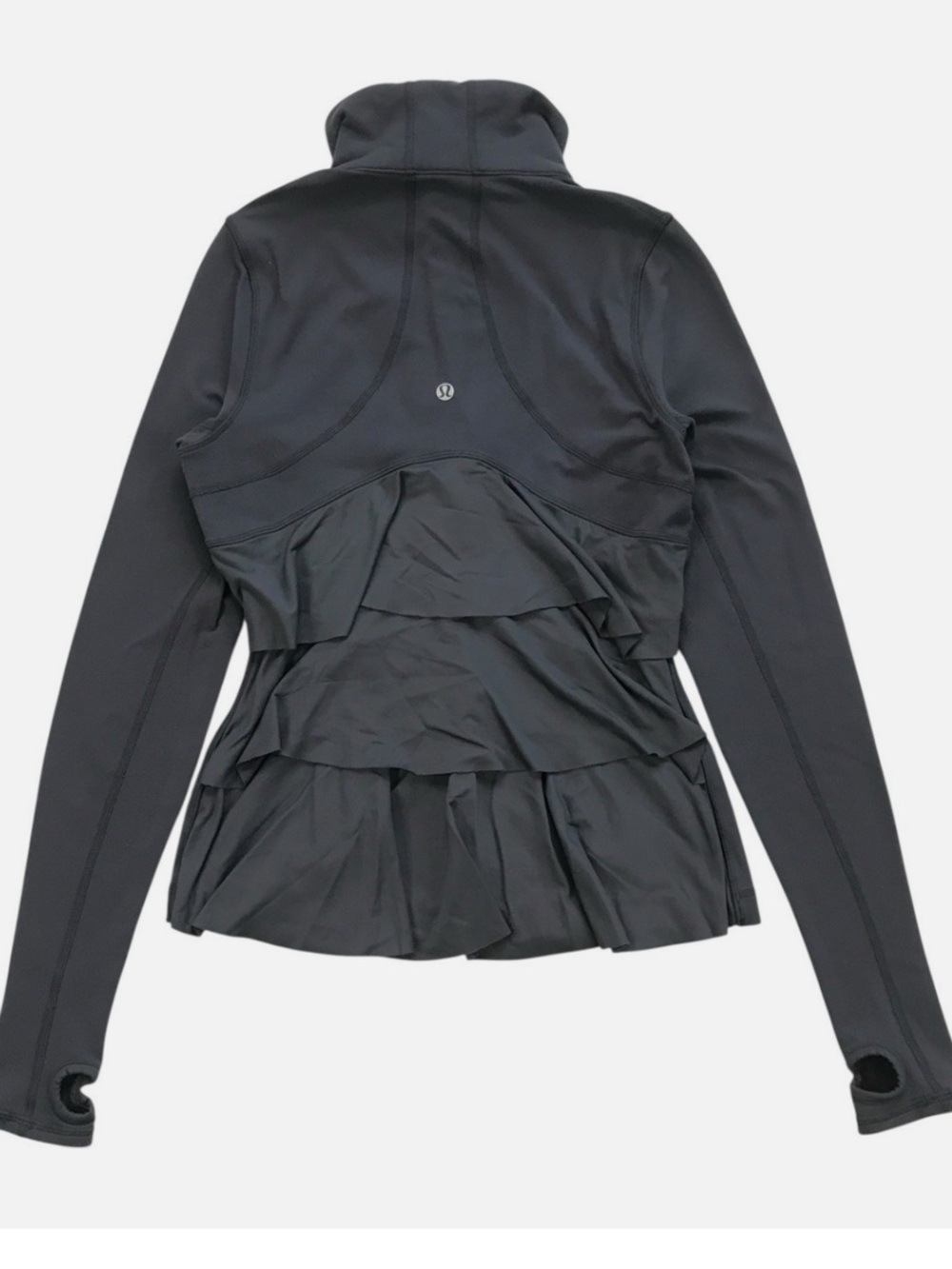 lululemon athletica Yogi Dance Grey Ruffle-Back Jacket